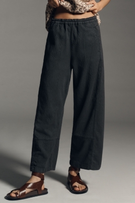The Izzie Relaxed Pull-On Barrel Pants: Jacquard Edition