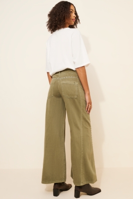The Adi Mid-Rise Flare Novelty Pants