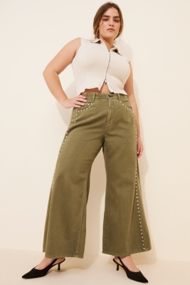 The Adi Mid-Rise Flare Novelty Pants