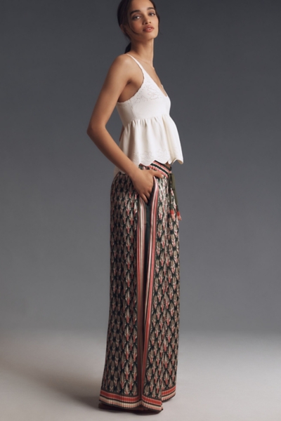 Tropical Pleated Wide-Leg Pants | Nuuly