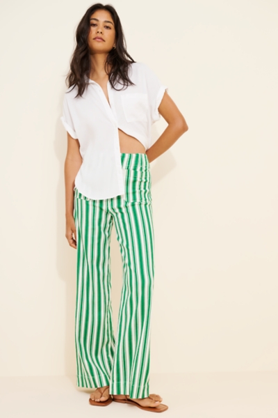 The Colette Full-Length Wide-Leg Pants: Stripe Edi | Nuuly