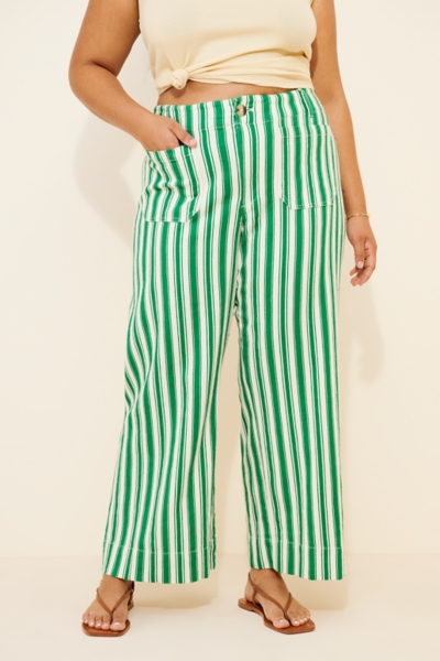 The Colette Full-Length Wide-Leg Pants: Stripe Edi | Nuuly