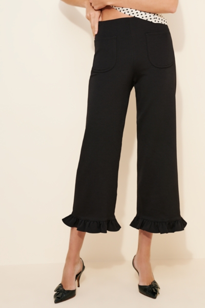 The Colette Ruffle-Hem Wide-Leg Pants | Nuuly