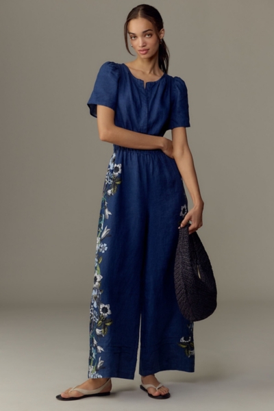 The Somerset Jumpsuit: Linen Printed Edition | Nuuly