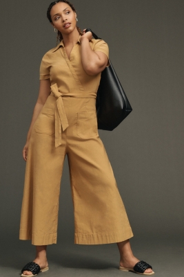 Short sleeve store culotte jumpsuit