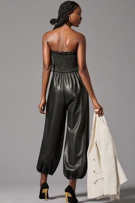 Faux Leather Balloon Jumpsuit | Nuuly