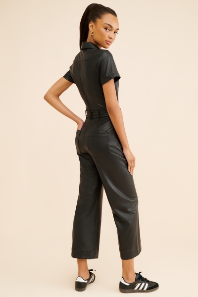 The Colette Weekend Jumpsuit: Vegan-Leather Editio | Nuuly