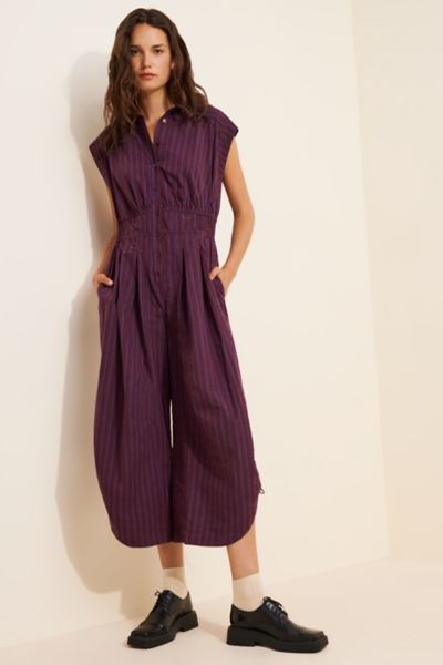 Striped Shirting Parachute Jumpsuit | Nuuly