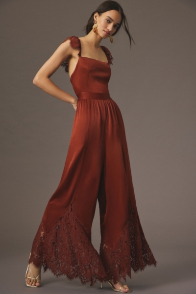 By Anthropologie Lace Mix Jumpsuit | Nuuly