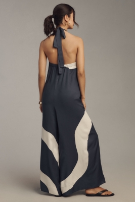 Waistless Tie-Neck Jumpsuit