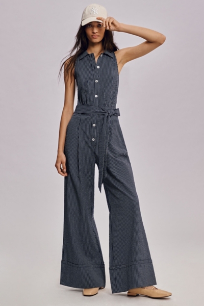 Halter Shirting Jumpsuit | Nuuly