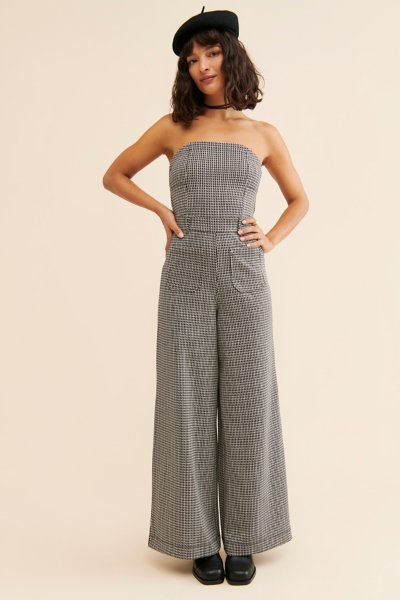 Houndstooth Knit Jumpsuit | Nuuly