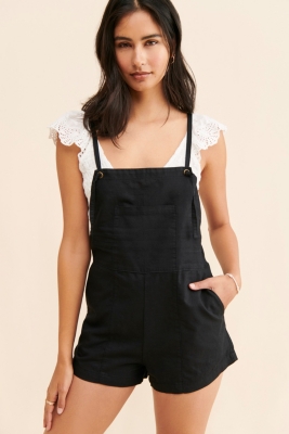 Adirondack short overalls hot sale in washed black