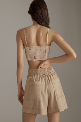La Ponche Linen Pull-On Shorts