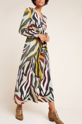 Zebra Wrap Dress Nuuly