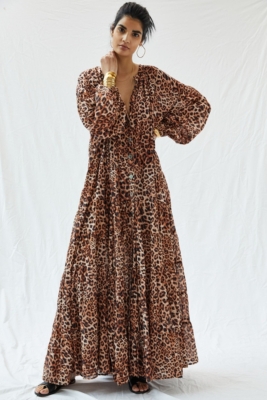 Leopard Tiered Maxi Dress | Nuuly Rent