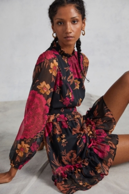 Puff-Sleeved Floral Mini Dress | Nuuly