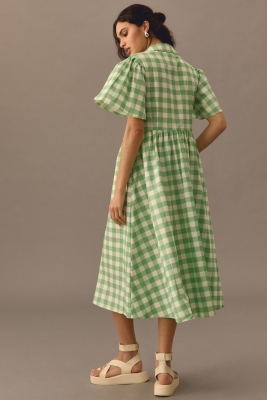 Gingham Midi Shirt Dress | Nuuly