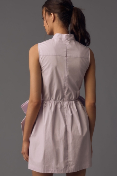 Crew-Neck Bow-Front Mini Dress | Nuuly