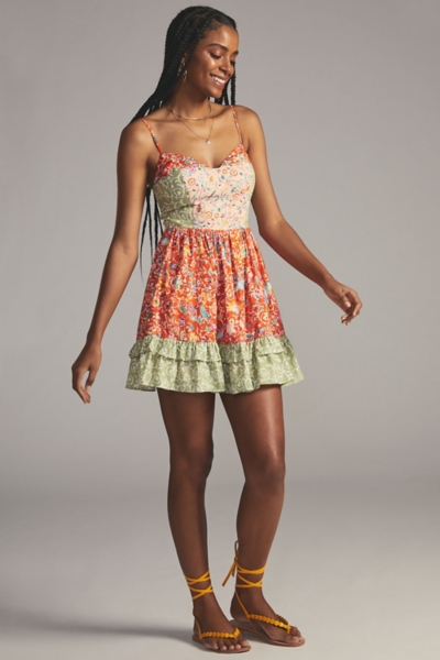 Floral Square Neck Corset Mini Dress | Nuuly