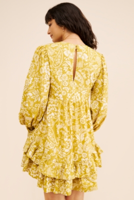 ワンピース AJISAI mini frill puff OP yellow AJISAI mini frill puff OP yellow