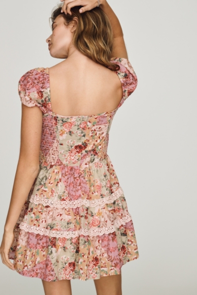 august cotton lace mini dress EDIKTED August Cotton Lace Mini Dress - WHITE