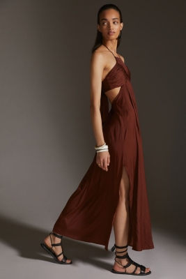 Tie-Back Halter Maxi Dress | Nuuly
