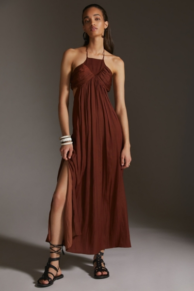 chinese dress ladies 3D FLOWERS HALTER TIE BACK BANDAGE MAXI DRESS – Dress Code Chic Official main image 0