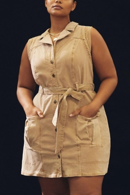 Utility Button-Front Mini Dress | Nuuly