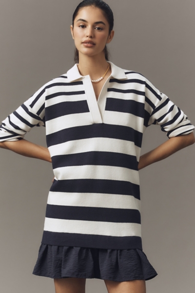 Twofer Polo Mini Sweater Dress | Nuuly