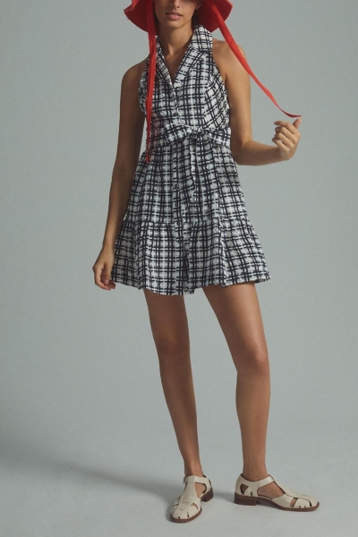 knee length dresses for ladies Taffeta Mini Flounce Dress main image 1