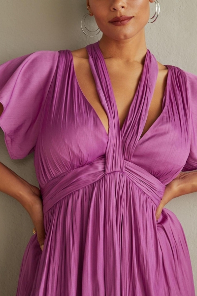 purple v neck mini dress Kerensa Short Purple Sheath Sequins V Neck Homecoming Dress Purple / 6