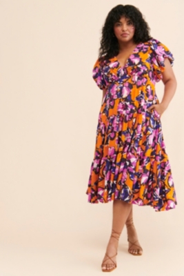 Puff-Sleeve Back Tie Dress | Nuuly