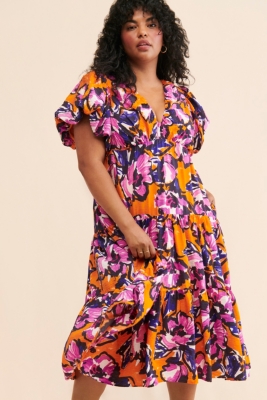 Puff-Sleeve Back Tie Dress | Nuuly