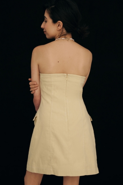 Strapless Linen Wrap Mini Dress | Nuuly