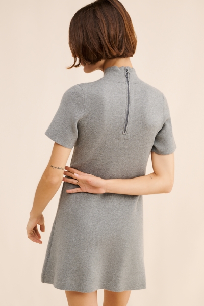 Madcap Mod Mock Neck Our Solid Rib-Knit Bodycon Dress Is Such A Vibe ROMWE