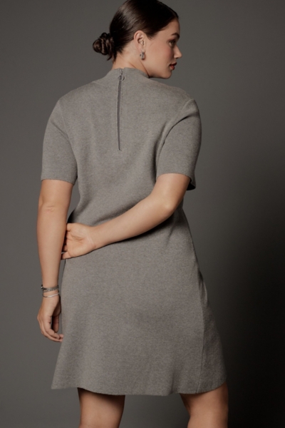 short sleeve grey dress Mes Dress in Grey main image 0