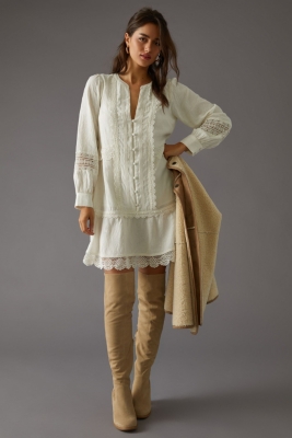 【専用】L BUTTON KNIT MINI DRESS Diante DIANTE L BUTTON KNIT MINI DRESS ブラック Metal button knit mini