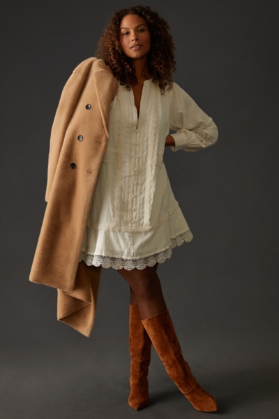 Button-Front Lace Mini Dress | Nuuly