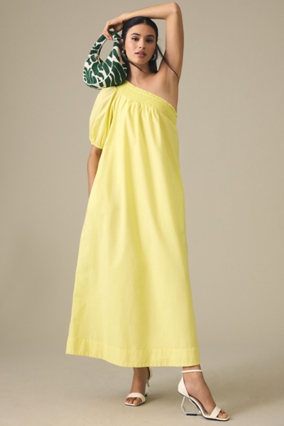 embroidered one shoulder dress One Shoulder Embroidered Dress by Tony Ward – Elilhaam main image 0