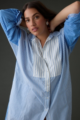 [ROMANTIC CROWN]★MIX COLOR STRIPE SHIRT MIX COLOR STRIPE SHIRT_PINK | ROMANTIC CROWN