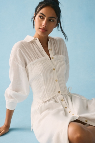 white christmas dresses Short Scoop-Neck Short A-Line Grad Dress with Corset White / Small
