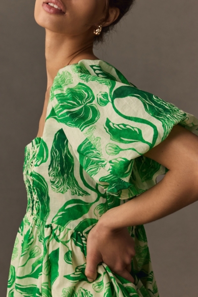 green babydoll dresses with sleeves Sweet Gesture Babydoll Mini Dress in Green S / Green main image 1