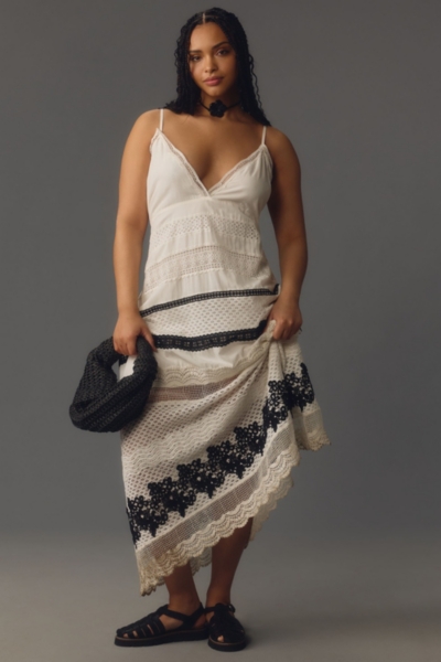 Sleeveless V-Neck Lace Midi Dress | Nuuly