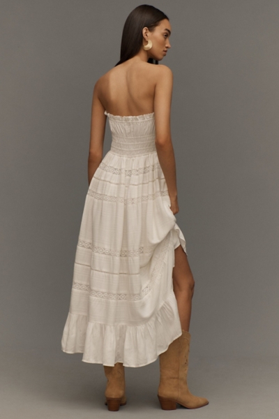 white christmas dresses Ninon Neutrals Tulle-panel Smocked Maxi Dress M / Neutrals main image 1