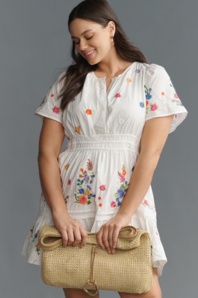 The Somerset Embroidered Mini Dress | Nuuly