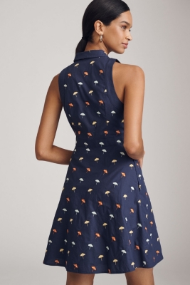 Sleeveless Mini Shirt Dress