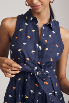 Sleeveless Mini Shirt Dress