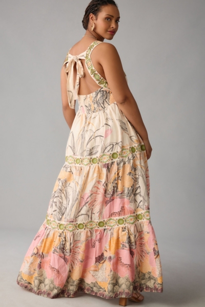 Square-Neck Floral Maxi Dress | Nuuly