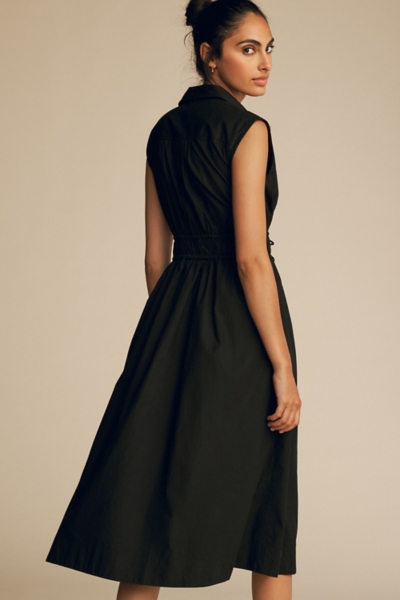 open lace back dress eleven44 Women's Organic Cotton T-Shirt Dress in Black main image 1